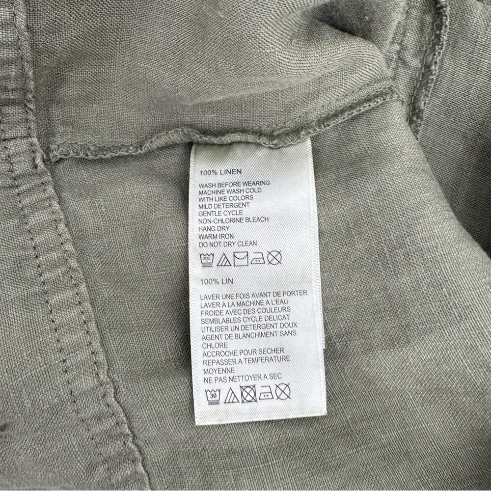 TOMMY BAHAMA Two Palms Linen Raw-Edge Jacket Sz XS Dark Fern Green - Picture 11 of 16